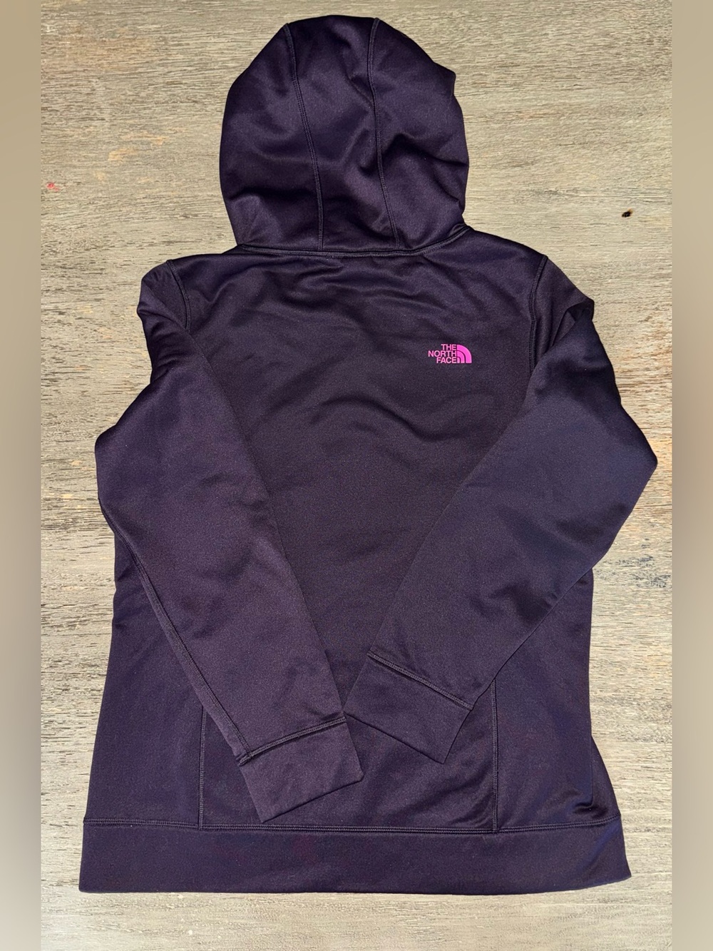 The North Face women’s ' Purple Pullover Hoodie with Pink Logo, size L - Picture 4 of 7
